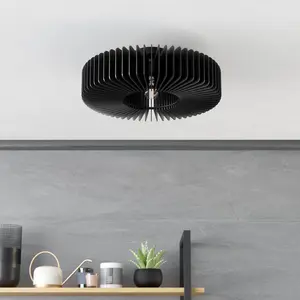 Eglo Palombaia Black Wooden Ceiling Light