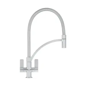 Franke Wave Stainless steel effect Chrome-plated Kitchen Pull-out Tap