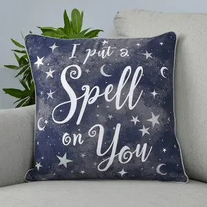 Smart Living Halloween Pumpkins & Celestial Stars Decorative 18 x 18 Filled Cushions- Celestial Stars