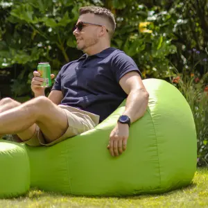 Veeva Classic Indoor Outdoor Bean Bag Lime Green Bean Bag Chair