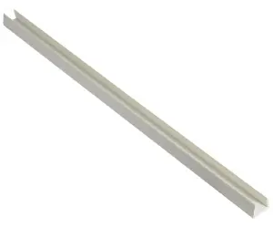 White Polyvinyl chloride (PVC) Edge trim, (L)2.5m (W)14mm (T)23mm