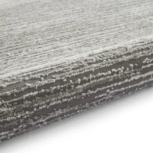 Grey Optical 3D Washable Modern Abstract Dining Room Bedroom & Living Room Rug-160cm X 230cm