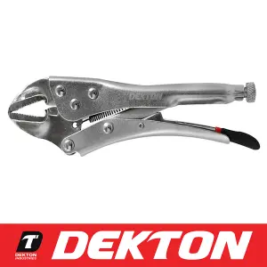 Dekton Straight Jaw Locking Grips Mole Gripping Adjustable Pliers 180mm (7")