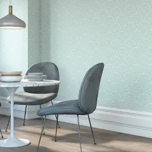 Hoopla Walls Blue Deco Fan Smooth Matt Wallpaper