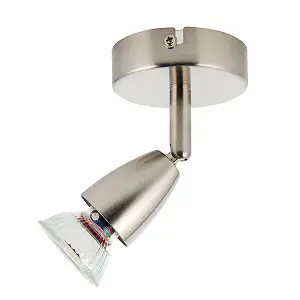 Luminosa Amalfi 1 Light Spotlight Satin Nickel, GU10