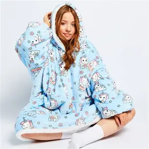 Unicorn Oodie Hooded Blanket