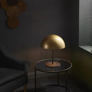 Luminosa Nuoro Table Lamp Soft Gold & Dark Bronze Effect Paint