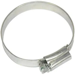 30 PACK Zinc Plated Hose Clip - 44 to 64mm Diameter - External Pressed Threads