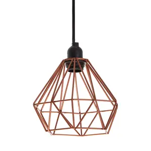 Interiors by Premier Bartol Copper Metal Wire Pendant Light