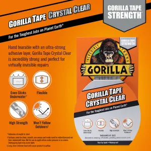 Gorilla Crystal clear Tape (L)8.2m (W)50mm