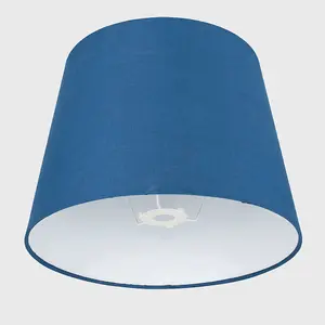 ValueLights Aspen Modern Tapered Table Floor Lamp Light Shade with Blue Fabric Finish