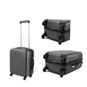 Strong Hard Shell ABS Constructed Hand Cabin Small (360) 4 Wheel Dark Grey Suitcase