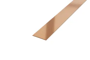 ILCOM decorative profile I 38mm x 2440mm x 0.65mm Copper Brushed Stainless Steel