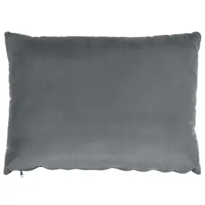 Velvet Chaise Lounge Grey GUERET