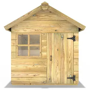 Rebo Orchard 4FT x 4FT Children's Wooden Garden Playhouse - Owl