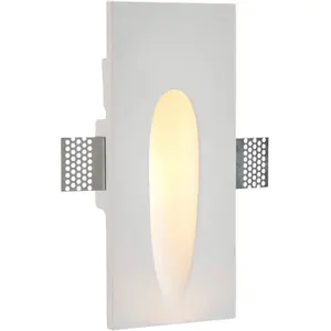 Plaster-In Rectangular Wall Light - 1.5W Warm White LED - Trimless Design