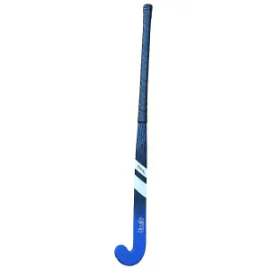 30 Inch Fiberglass Hockey Stick - BLACK/BLUE - Standard Bow Comfort Grip Bat