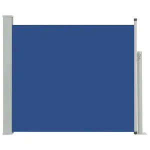 Berkfield Patio Retractable Side Awning 100x300 cm Blue