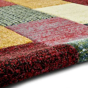 Multi Rug, Geometric Stain-Resistant Rug, Modern Handmade Rug for Bedroom, Living Room, & Dining Room-160cm X 220cm