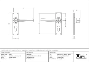 From The Anvil Polished Chrome Straight Lever Euro Lock Set