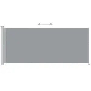 Berkfield Patio Retractable Side Awning 180x500 cm Grey