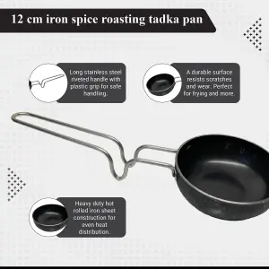 Buckingham Tadka Pan 12 cm  Cookware for Flavorful Tempering and Cooking