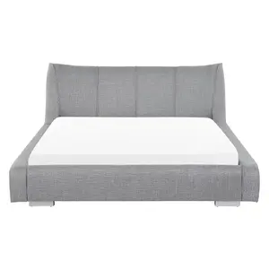 Fabric EU King Size Bed Grey NANTES