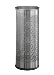 Durable Brushed Stainless Steel Umbrella Stand - 29 Litre Silver