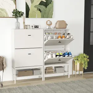 Costway Industrial Shoe Storage Cabinet Entryway Freestanding Shoe Rack