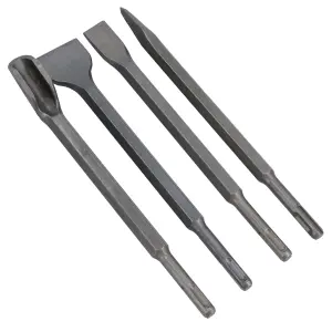 SDS Plus Chisel Set Point Flat Gouge and Tile Chisels (4pcs kit)