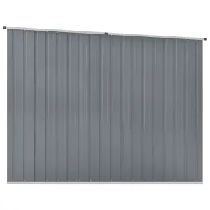 Berkfield Garden Shed Grey 195x198x159 cm Galvanised Steel