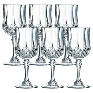 URBNLIVING 250ml Eclat Cristal D'Arques Hi-Ball Tumbler Glass Set of 6