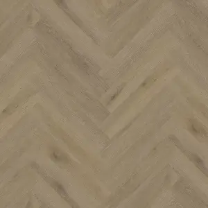 Brown Wood Effect Herringbone Vinyl Tile, 2.0mm Matte Luxury Vinyl Tile For Commercial & Residential Use,5.0189m² Pack of 80