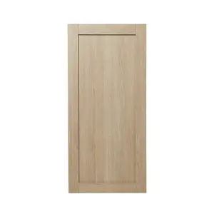 GoodHome Alpinia Matt light oak effect Shaker 70:30 Larder Cabinet door (W)600mm (H)1287mm (T)18mm