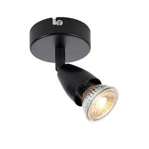 Luminosa Amalfi Single Spotlight Matt Black Paint