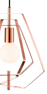 GoodHome Nedoki Copper effect Pendant ceiling light, (Dia)350mm