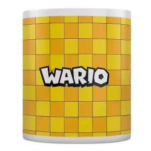 Super Mario Portrait Wario Mug Yellow/White (One Size)