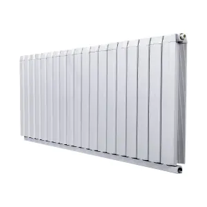 Aluminum Radiator Compatible with Heat pump.Model "Onyx" White. 1330 .500mm. BTU/hr:7271