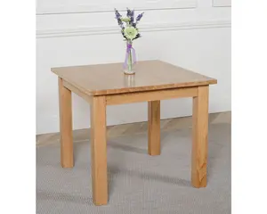 Oslo 90 x 90 cm Oak Small Dining Table and 4 Chairs Dining Set with Berkeley Oak Chairs