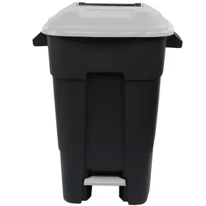 120 Litre Wheelie Bin with Foot Pedal - Grey Lid