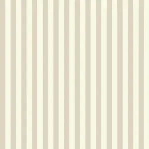 Classic Stripe Wallpaper In Magnolia And Sandstone