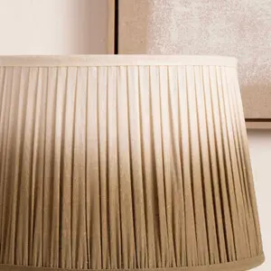 25cm Taupe Ombre Soft Pleated Tapered Lampshade