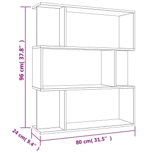 Berkfield Book Cabinet/Room Divider Sonoma Oak 80x24x96 cm Engineered Wood