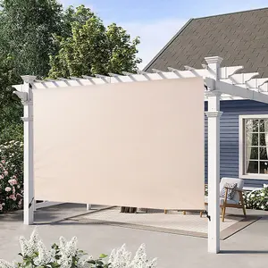 Outdoor Beige Waterproof Sunshade Privacy Panel Gazebo Sidewall Panels Sunwall 304.8cm W x 304.8cm L