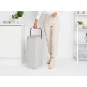 Brabantia Sort and Go 40 Litre Rubbish Bin Light Grey