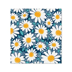 Camomile Flowers Premium Glass Kitchen Splashback W900mm x H750mm