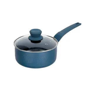 URBN-CHEF 16cm Width Diamond Ceramic Teal Blue Induction Milk Pan