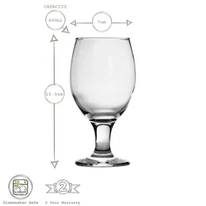 LAV - Misket Craft Beverage Glasses - 400ml - Pack of 6