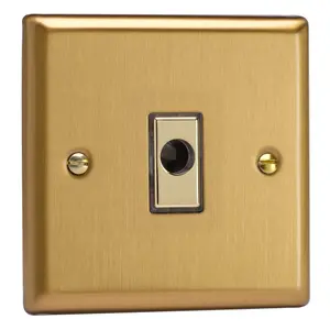 Varilight 16A Flex Outlet Plate Brushed Brass