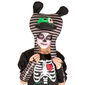 Zombie skeleton costume for girls - black 152 (12-14y)